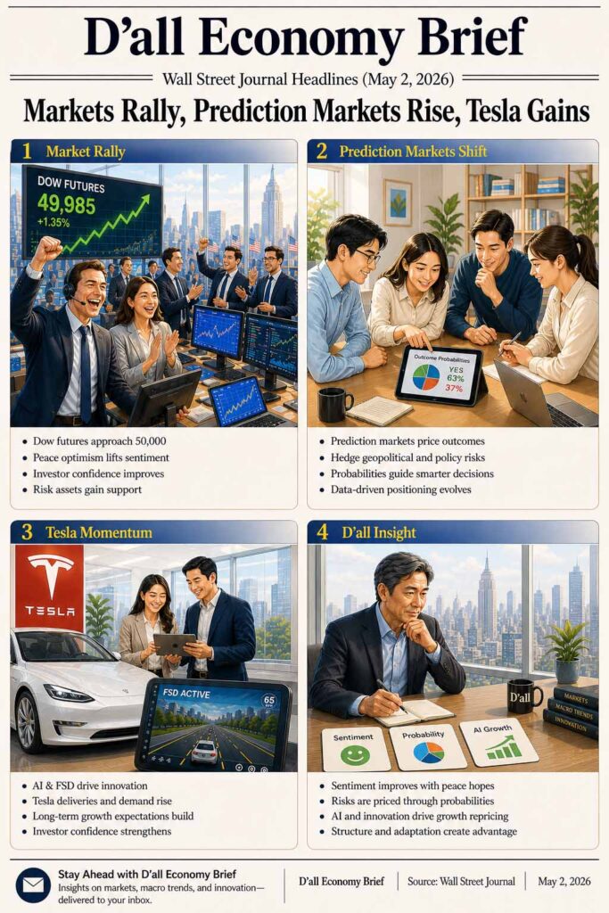 Market Rally strengthens as prediction markets grow and Tesla gains momentum amid improving global sentiment